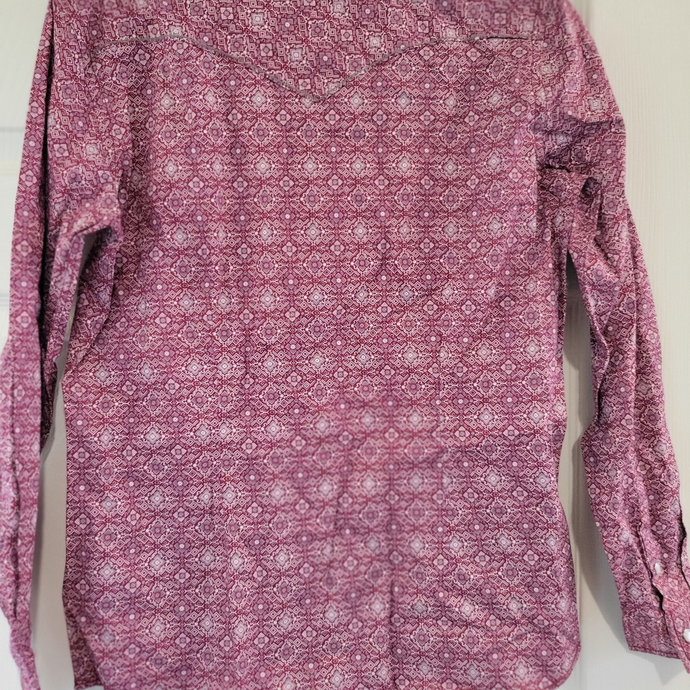 Panhandle Rough Stock Ladies Medallion Print Long Sleeve Shirt Cowgirl Rodeo - Picture 5 of 5